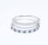 14 K White Gold Diamond and Blue Sapphire Ring set - 2