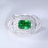 14 K White Gold Tsavorite Garnet (GRS) & Diamond Ring - 3
