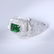 14 K White Gold Tsavorite Garnet (GRS) & Diamond Ring - 5