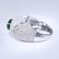 14 K White Gold Tsavorite Garnet (GRS) & Diamond Ring - 6