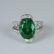 14 K / 585 White Gold Tsavorite Garnet & Diamond Ring - 2