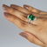14 K / 585 White Gold Tsavorite Garnet & Diamond Ring - 3