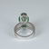 14 K / 585 White Gold Tsavorite Garnet & Diamond Ring - 6