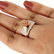 14 K Rose Gold Diamond Ring - Center stone unmounted - 3