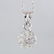 14K White Gold PINK Diamond Pendant Necklace & Earrings