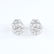14K White Gold PINK Diamond Pendant Necklace & Earrings - 3