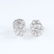14K White Gold PINK Diamond Pendant Necklace & Earrings - 4