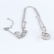 14K White Gold PINK Diamond Pendant Necklace & Earrings - 7