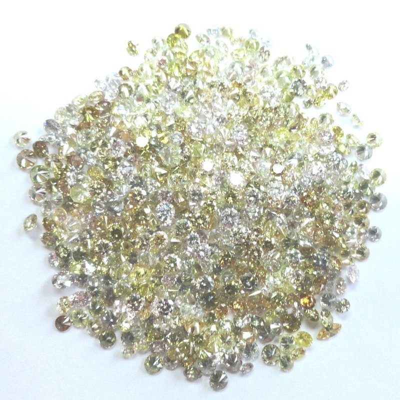 4.86 ct. Fancy Yellow Diamond Lot - UNTREATED: 4.86 ct. Fancy Yellow Diamond Lot - SI-I - UNTREATED Cut - Round Brilliant Color - Fancy Yellow Clarity - SI-I Ct. Weight - 4.86 ct. Size : mix sizes Number of diamonds - Not counte