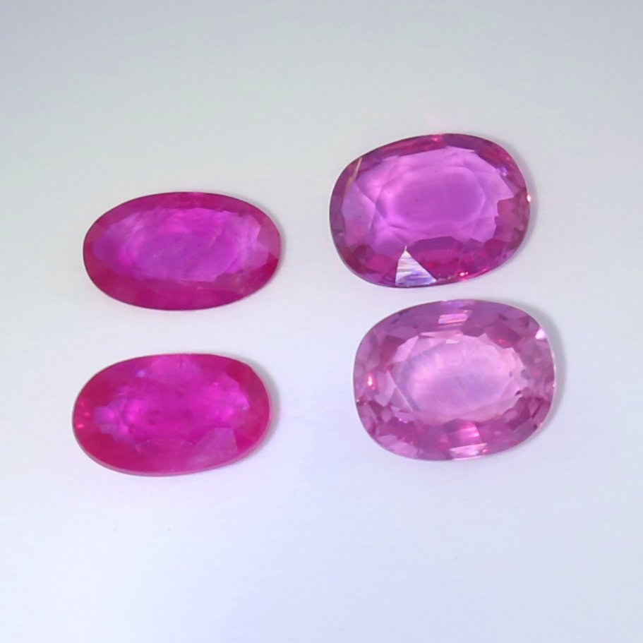 IGI Certified 1.48 ct. Set of 4 Rubies - BURMA (1 of 5)