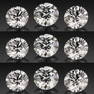 Set of 9 - 0.36 ct. Round Brilliant Diamonds UNTREATED