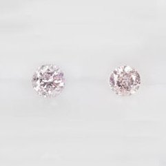 Set of 2 - 0.04 ct. Light Pink Diamonds UNTREATED (1 of 1)