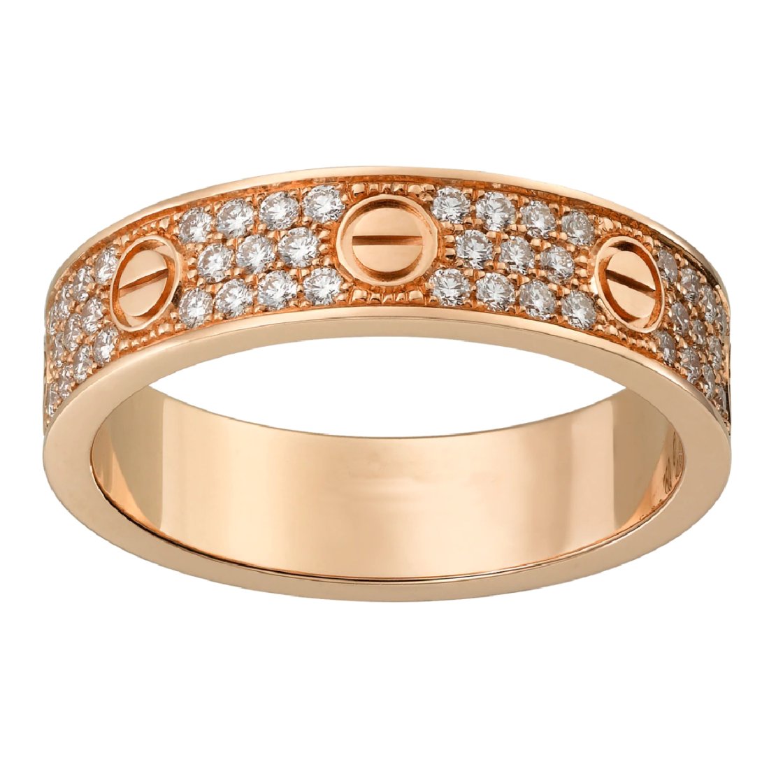 18 K / 750 Rose Gold Cartier Style Love Wedding Band Ring (1 of 5)