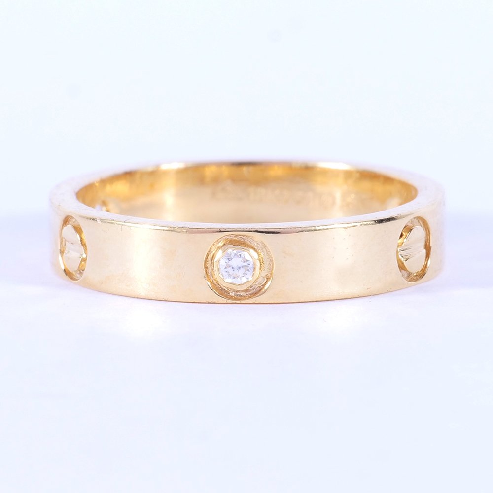 18 K Yellow Gold CARTIER Style Eternity Diamond Band (1 of 4)