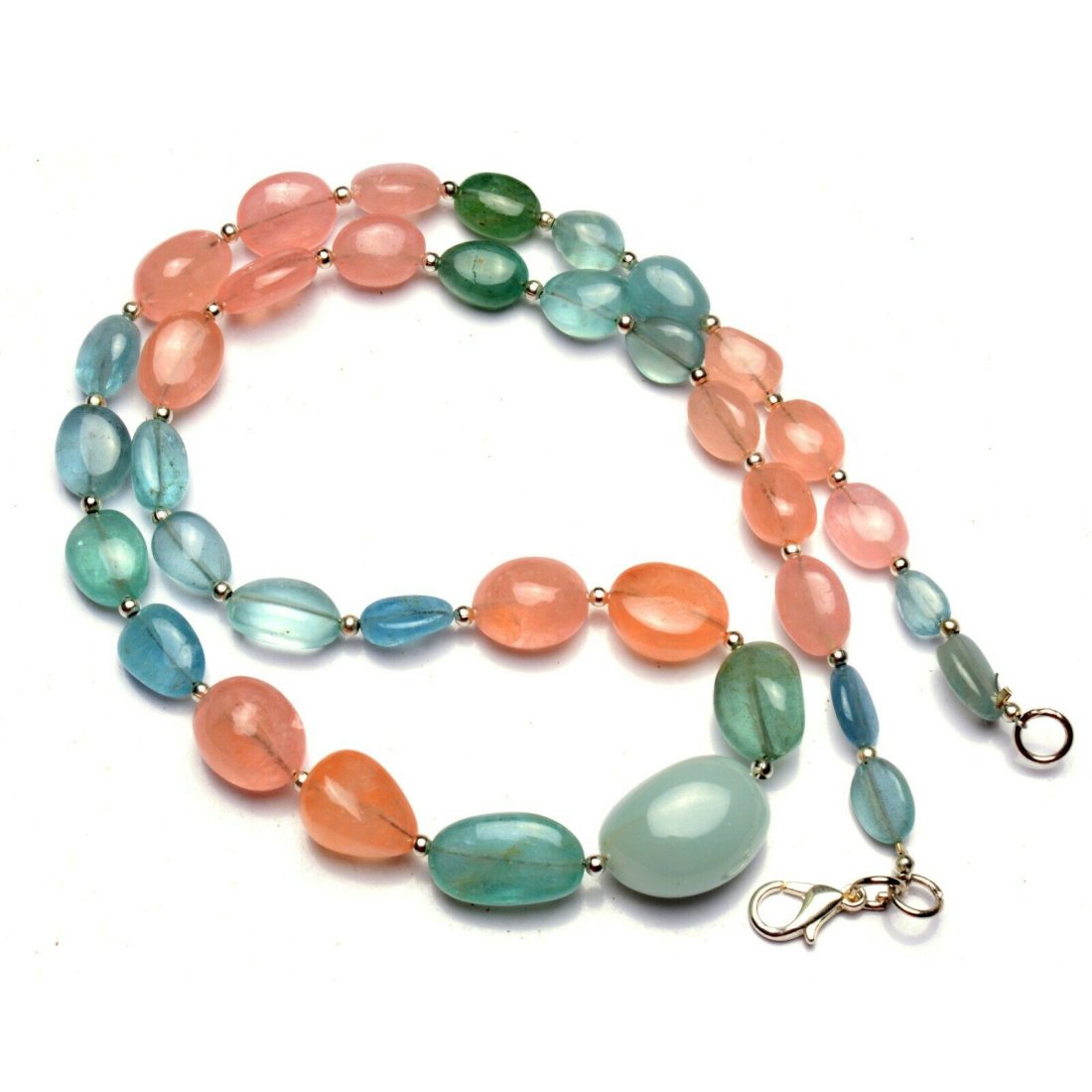 180.00 ct. Natural Aquamarine Nugget Beads Necklace (1 of 9)