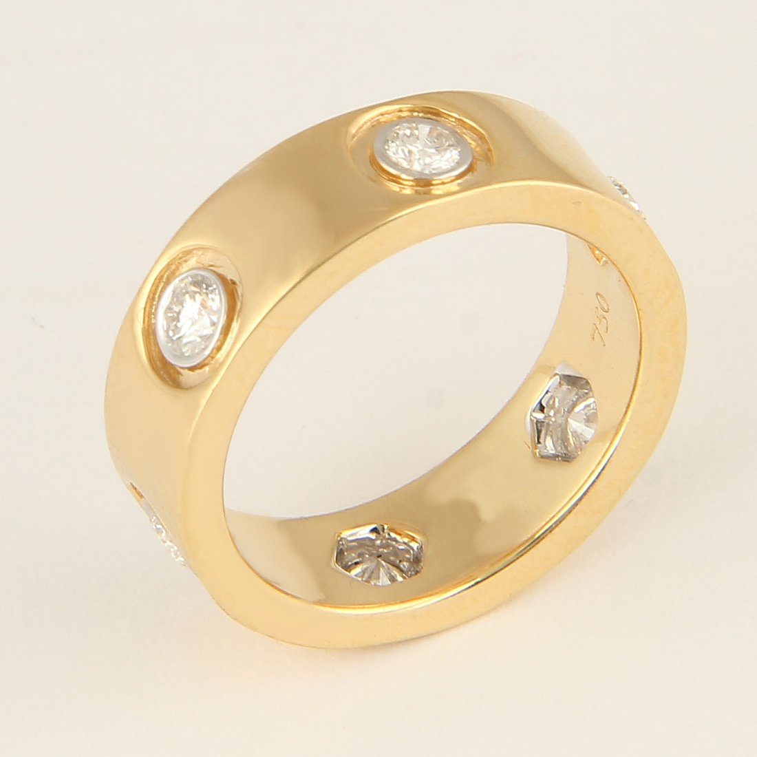 18 K / 750 Yellow Gold CARTIER Eternity Diamond Band (1 of 3)