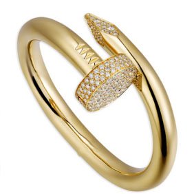 14 K Yellow Gold CARTIER Style Nail head Diamond Ring (1 of 1)
