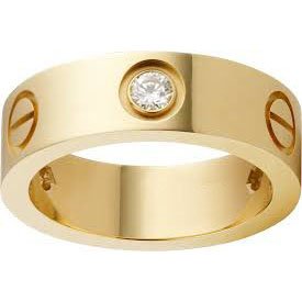 18 K / 750 Yellow Gold CARTIER Style Eternity Diamond Band (1 of 1)