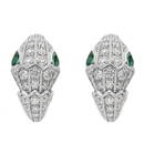 14 K / 585 White Gold Bvlgari style Serpenti Diamond Ear clips