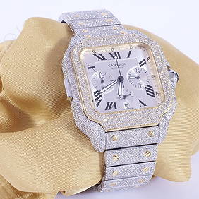 Cartier Santos Diamond Watch (1 of 4)