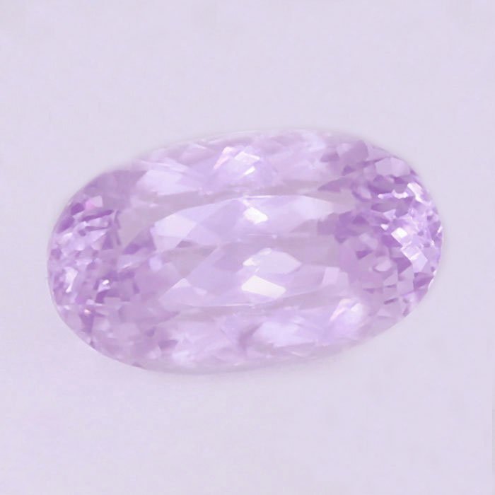 IGI Certified 18.71 ct. Kunzite Purple Pink AFGHANISTAN: IGI Certified 18.71 ct. Kunzite - Purple Pink - AFGHANISTAN Excellent Color and clarity Color - Purple Pink Cut - Oval Mixed cut Ct. Weight - 18.71 ct. Clarity - VS Dim