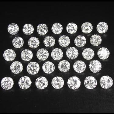 Set of 33 - 0.66 ct. Round Brilliant Diamonds UNTREATED (1 of 1)