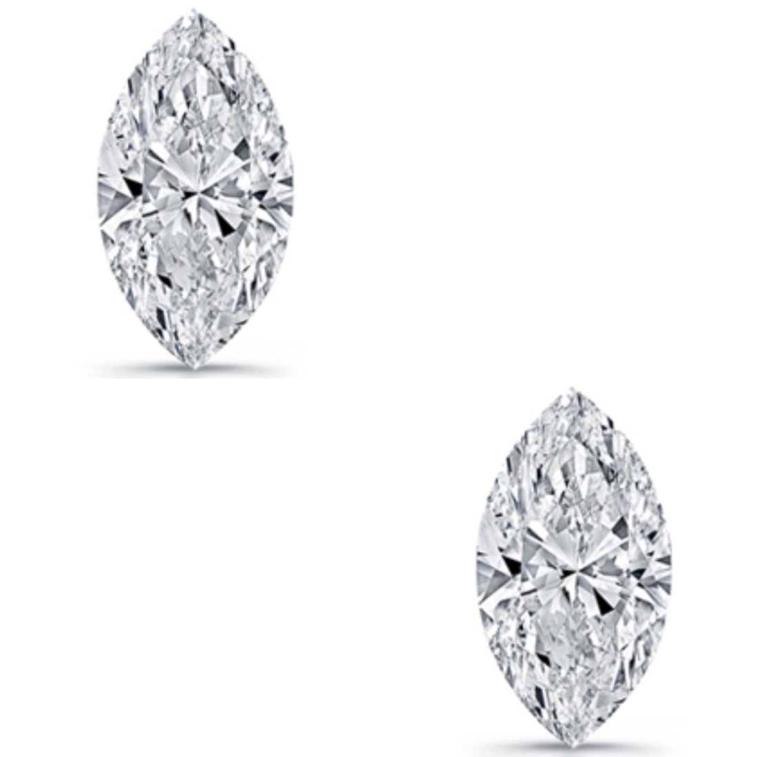 Pair of 0.12 ct. Marquise shape Diamonds - UNTREATED (1 of 1)
