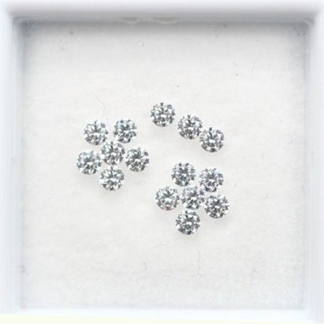 Set of 15 - 0.90ct. Round Brilliant Diamonds - I-J/SI-I (1 of 1)