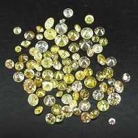2.08 ct. Fancy Yellow Diamond Lot - UNTREATED: 2.08 ct. Fancy Yellow Round Brilliant Diamond Lot - SI - I UNTREATED Cut - Round Brilliant Color - Fancy Yellow Clarity - SI - I Ct. Weight - 2.08 ct. Size - Mix Sizes Number of diamonds
