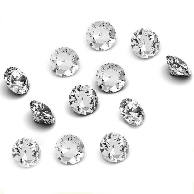 Set of 12 - 0.48 ct. Round Brilliant Diamonds UNTREATED (1 of 1)