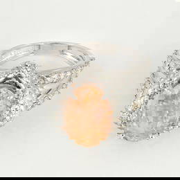 14 K Gold PADPARADSCHA ( SUNSET) Sapphire & Diamond Ring