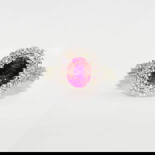 IGI Certified 14 K / 585 White Gold Ruby (GIA Certified) & Diamond Ring: IGI Certified 14 K / 585 White Gold Ruby (GIA Certified) & Diamond Ring Gross gold weight - 6.000 g 14 K Solid Hallmarked White Gold Ring size - US 7 Ruby Details (GIA certified)