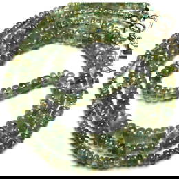 76 ct. Alexandrite & Cat's Eye Rondelle Beads Necklace
