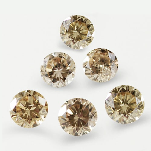 Set of 6 - 0.36 ct. Brown Diamond Lot - UNTREATED: Set of 6 - 0.36 ct. Brown Diamond Lot - SI - UNTREATED Cut - Round Brilliant Color - Brown Clarity - SI-I Ct. Weight - 0.06 x 6 = 0.36 ct. Number of diamonds - 6 Treatment - None