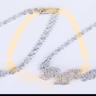 IGI Certified 14 K / 585 Yellow Gold Diamond Bracelet: IGI Certified 14 K / 585 Yellow Gold Diamond Bracelet Hand crafted Gross gold weight - 8.000 g 14 K solid Hallmarked Yellow gold Diamond Details  Ct. Weight - 1.59 ct.