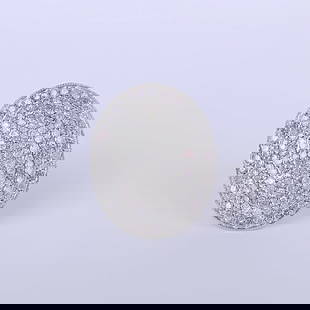 14 K / 585 White Gold Pink Diamond Ring: 14 K / 585 White Gold Pink Diamond Ring Very Exclusive White Gold Pink Diamond Ring Gross gold weight - 9.574 g 14 K solid Hallmarked White gold Dimensions - 28 mm X 23 mm Ring size - US 7
