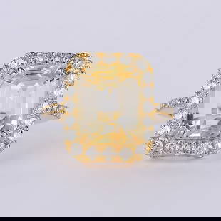 IGI Certified 18 K / 750 Yellow Gold Yellow Sapphire & Diamond Ring: IGI Certified 18 K / 750 Yellow Gold Yellow Sapphire & Diamond Ring 18 K / 750 Hallmarked Yellow gold Gross Gold weight - 10.620 g Ring size - US 7 Yellow Sapphire Details (IGI Cert