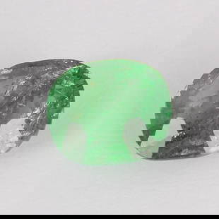 GFCO Cert. 1.71 ct. Untreated Tsavorite Garnet - KENYA: GFCO (SWISS) Certified 1.71 ct. Tsavorite (Grossularite-Garnet) - Untreated KENYA, EAST AFRICA Cut - Cushion Brilliant Step Cut Color - Vivid Green Clarity - SICt. Weight - 1.71 ct. Dimensions - 7.62