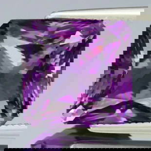 5.42 ct. Natural Unheated Purple Amethyst - URUGUAY: 5.42 ct. Natural Unheated Purple Amethyst - URUGUAY Cut - Radiant cutColor - PurpleClarity - IFCt. Weight - 5.42 ct.Dimensions - 10.30 x 10.20 x 7.90 mm Origin - URUGUAY Treatment - None. Certificate