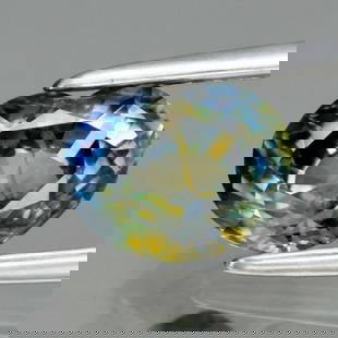 RARE 1.29 ct. Natural Tri-color Sapphire - AUSTRALIA: RARE 1.29 ct. Natural Tri-color Sapphire - AUSTRALIA Shape - Heart Color - Tri-color (Blue, Green, Yellow) Clarity - VS Ct. Weight - 1.29 ct. Dimensions - 7.00 x 5.30 x 4.10 mm O