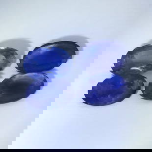 IGI Cert. 1.85 ct. Set of 4 Blue Sapphires - MADAGASCAR: IGI Certified 1.85 ct. Set of 4 Blue Sapphires - Madagascar Color - Blue and Deep Blue Cut - Oval Mixed cut Clarity - VS-SI Ct. Weight - 0.57 + 0.47 + 0.43 + 0.38 = 1.85 ct. Dimensions - 6.02