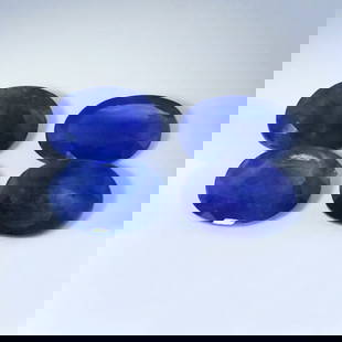 IGI Certified Set of 4 Blue Sapphires - MADAGASCAR: IGI Certified Set of 4 Blue Sapphires - Madagascar Color - Blue Cut - Oval Mixed cut Clarity - VS-SI Ct. Weight - 0.66 + 0.50 + 0.63 + 0.57 = 2.36 ct. Dimensions - 6.26 x 4.20 x 2.59 mm ; 6.23
