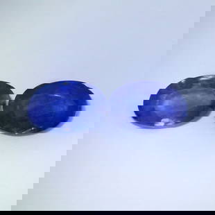 IGI Certified Set of 2 Blue Sapphires - MADAGASCAR: IGI Certified Set of 2 Blue Sapphires - MADAGASCAR Color - Blue Cut - Oval Mixed cut Clarity - VS-SI Ct. Weight - 0.50 + 0.52 = 1.02 ct. Dimensions - 6.12 x 4.09 x 2.15 mm and 6.14 x 4.16 x 2.