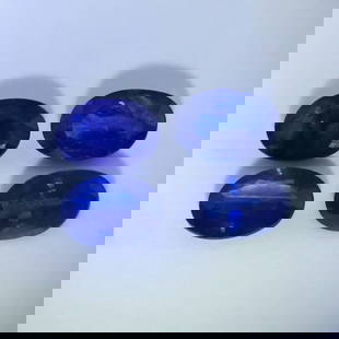 IGI Cert. 2.73 ct. Set of 4 Blue Sapphires - MADAGASCAR: IGI Certified 2.73 ct. Set of 4 Blue Sapphires - Madagascar Color - Blue and Deep Blue Cut - Oval Mixed cut Clarity - VS-SI Ct. Weight - 0.68 + 0.71 + 0.76 + 0.58 = 2.73 ct. Dimensions - 6.14