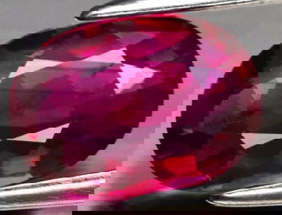 LOTUS Certified 1.07 ct. Untreated Ruby - MOZAMBIQUE: LOTUS Certified 1.07 ct. Untreated Ruby - MOZAMBIQUE Cut - Oval Brilliant Step cut Color - Red Saturation - Intense Tone - Medium Clarity - VS Weight - 1.07 ct. Dimensions - 7