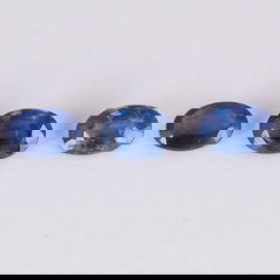IGI Certified 1.57 ct. Set of 3 Blue Sapphires - MADAGASCAR: IGI Certified 1.57 ct. Set of 3 Blue Sapphires - MADAGASCAR Color - Blue Cut - Oval Mixed cut Clarity - SI Ct. Weight - 0.47 + 0.52 + 0.58 = 1.57 ct. Dimensions - 5.91 x 4.02 x 2.12 mm ; 5.93