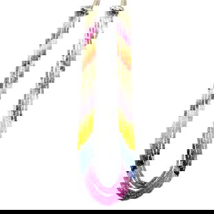 180.00 ct. Multi color Sapphire Rondelle beads Necklace: 180.00 ct. Natural Multi color Sapphire Single strand Rondelle beads Necklace Color - Multicolor Shape - Rondelle Nugget beads Gem Weight - 180.00 ct. Size - 2.5 mm Approx. Length - 18 inches