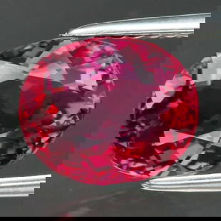 2.07 ct. Unheated Intense Pink Tourmaline - MOZAMBIQUE: 2.07 ct. Natural Unheated Intense Pink Tourmaline - MOZAMBIQUE Shape - Oval Color - Intense Pink Clarity - VS Ct. Weight - 2.07 ct. Dimensions - 8.70 x 7.20 x 4.70 mm Ori