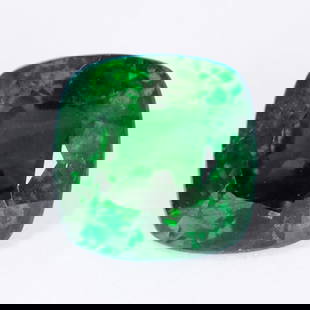 GIA Cert. 2.02 ct. Tsavorite Garnet KENYA, EAST-AFRICA: GIA Certified 2.02 ct. Tsavorite (Grossular-Garnet) - KENYA, EAST-AFRICA Cut - Cushion Brilliant Step Cut Color - Green Clarity - VS Ct. Weight - 2.02 ct. Dimensions - 6.98 X 6.83 X 4.70 mm