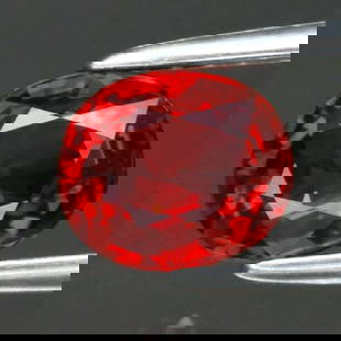 1.04 ct. Natural Red Ruby - TANZANIA: 1.04 ct. Natural Red Ruby - TANZANIA Shape - Oval Color - Red Clarity - VVS Ct. Weight - 1.04 ct. Dimensions - 6.00 x 5.20 x 3.50 mm Origin - TANZANIA, AFRICA